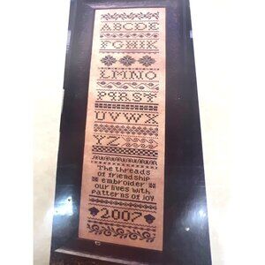 Threads of Friendship Vintage Sampler Cross Stitch Pattern  Embroidery Design